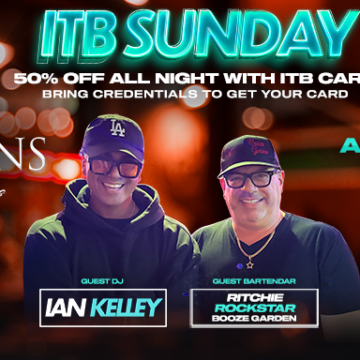 ITB Sunday, August 10 – Ritchie Rockstar (Booze Garden) & DJ Ian Kelley