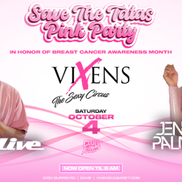 Pink Party w/ Jenna & JD Live – Saturday, Oct 4