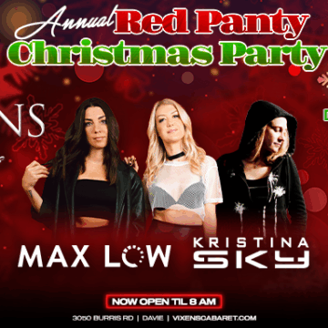 Red Panty Christmas Party – Saturday, December 20