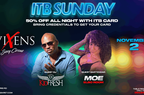 ITB Sunday, Nov 2 – Moe & Kid Fresh ITB Sunday, Nov 2 – Moe & Kid Fresh