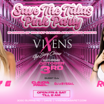 Pink Party – Saturday, Oct 3